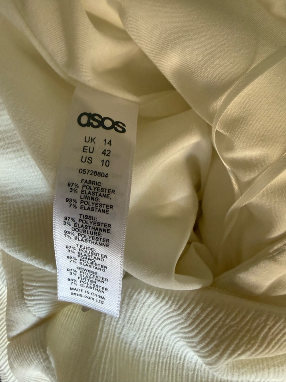 ASOS WHITE Drape Side Cutout Jumpsuit - White / US 10 UK 14 $150 (5726804) - Picture 4 of 5